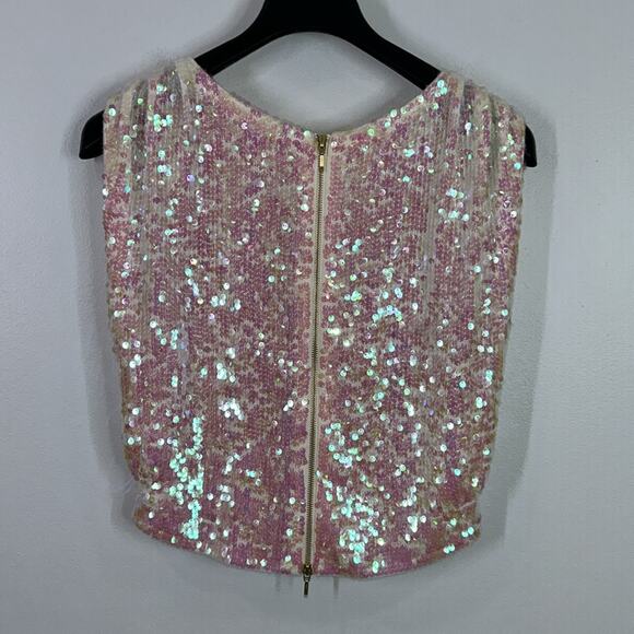 Anthropologie pilcro sequin cashmere wool sweater top size medium - Picture 5 of 7